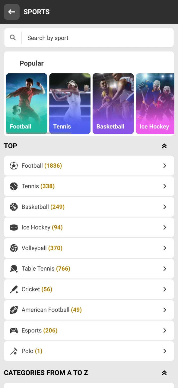 Place bets on sports with Melbet application.