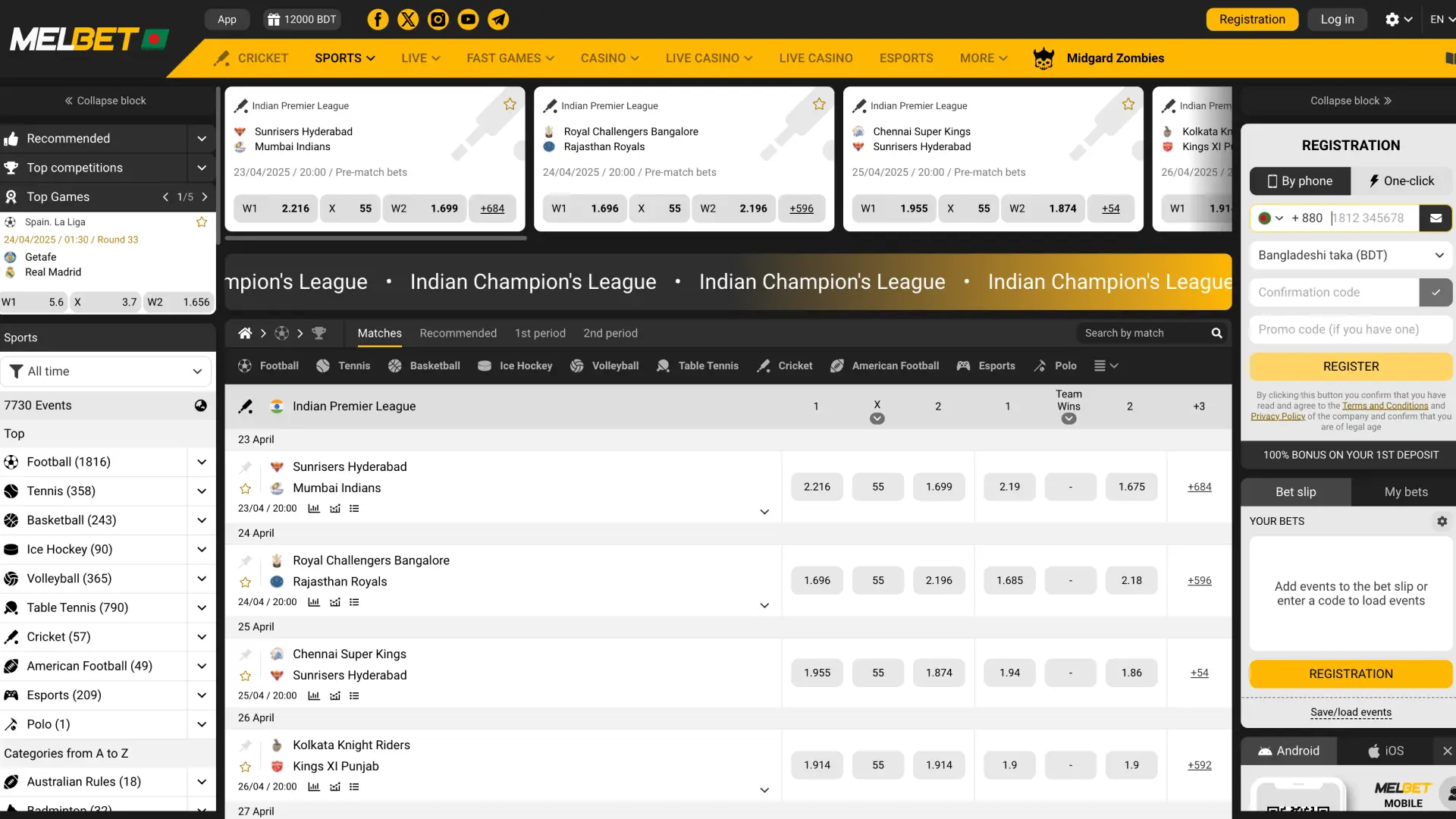 Start betting on sports with Melbet official website.