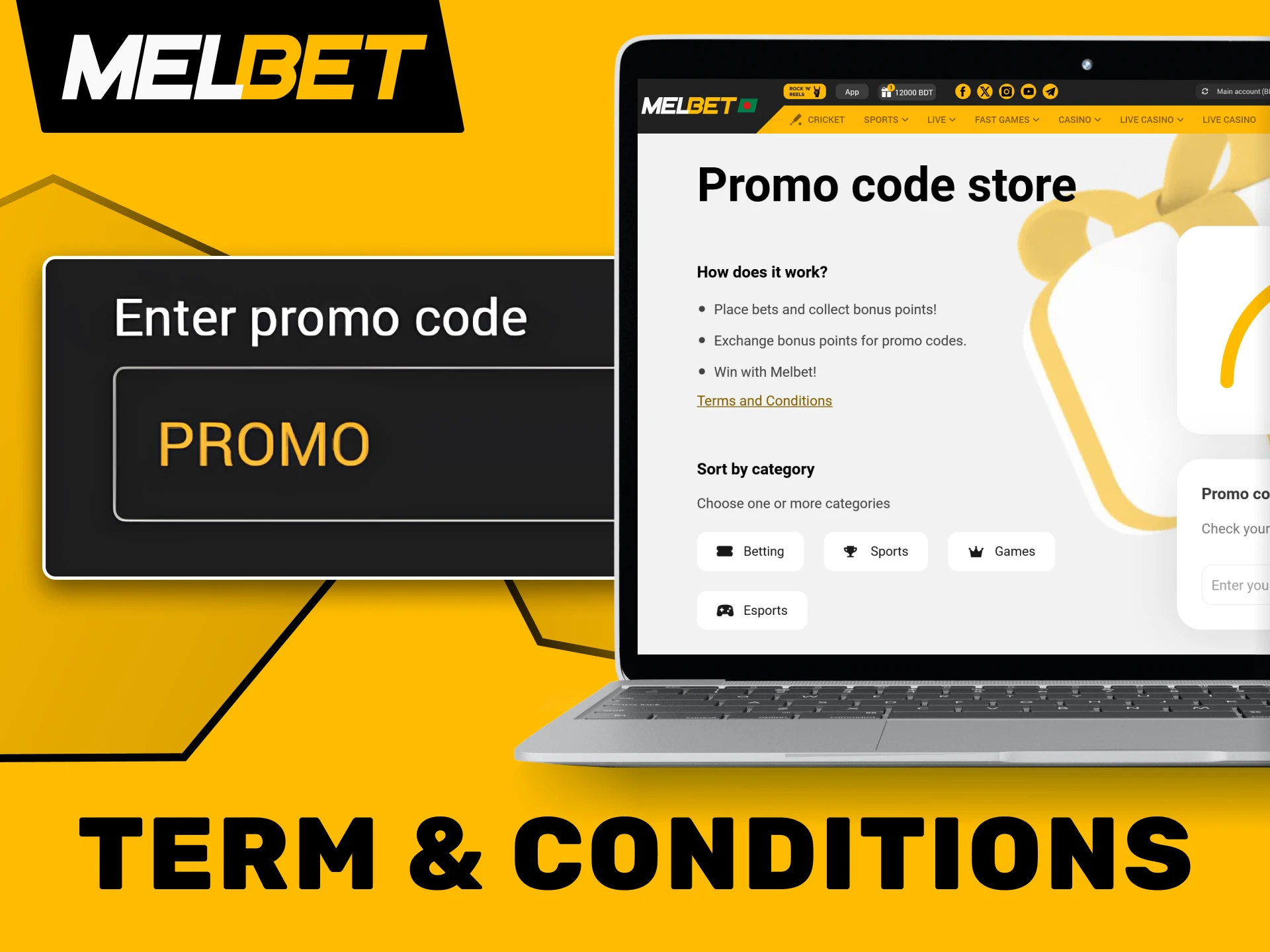 Check the requirements for applying promo codes at Melbet.