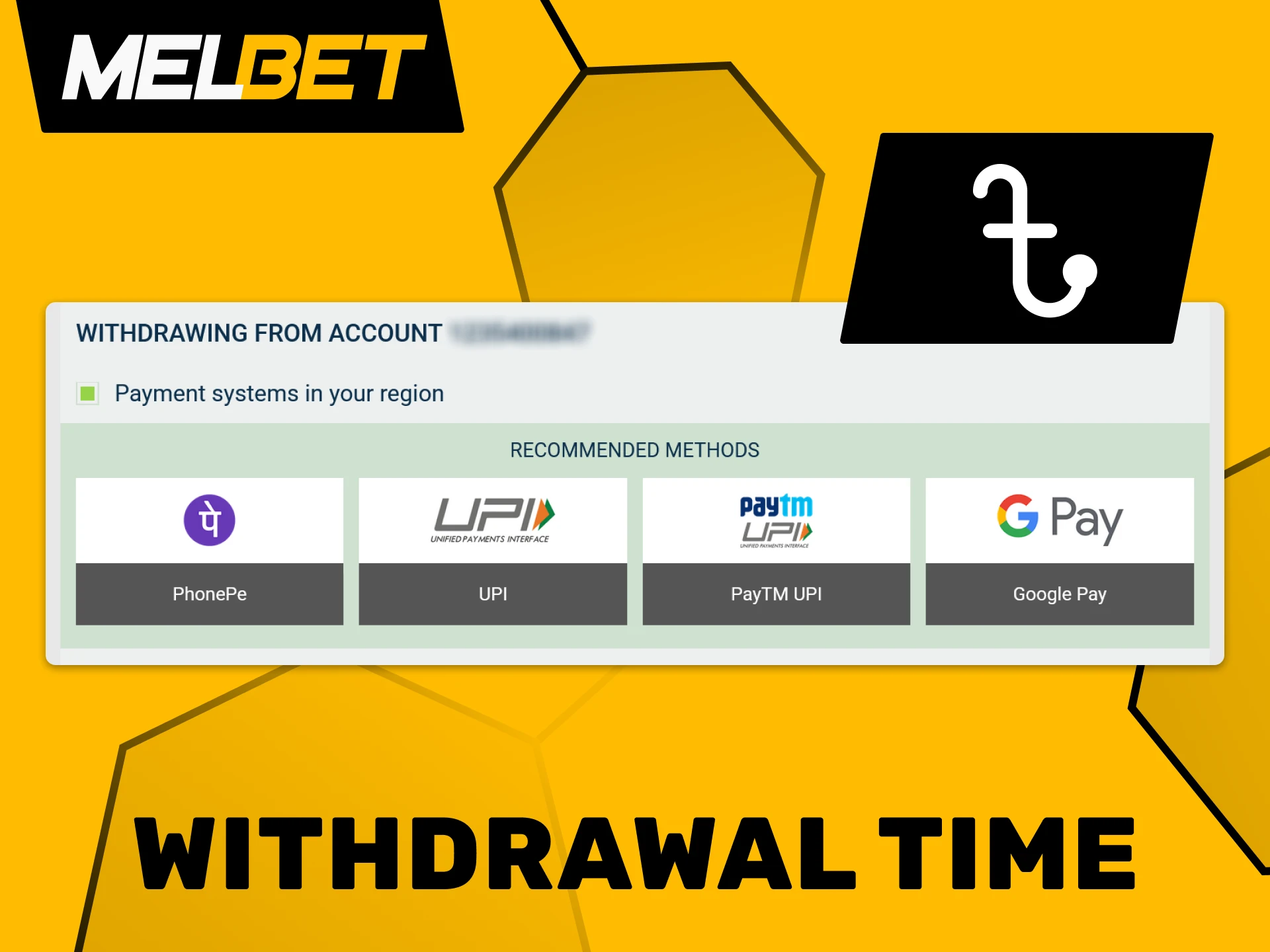You can quickly withdraw your winnings from Melbet.