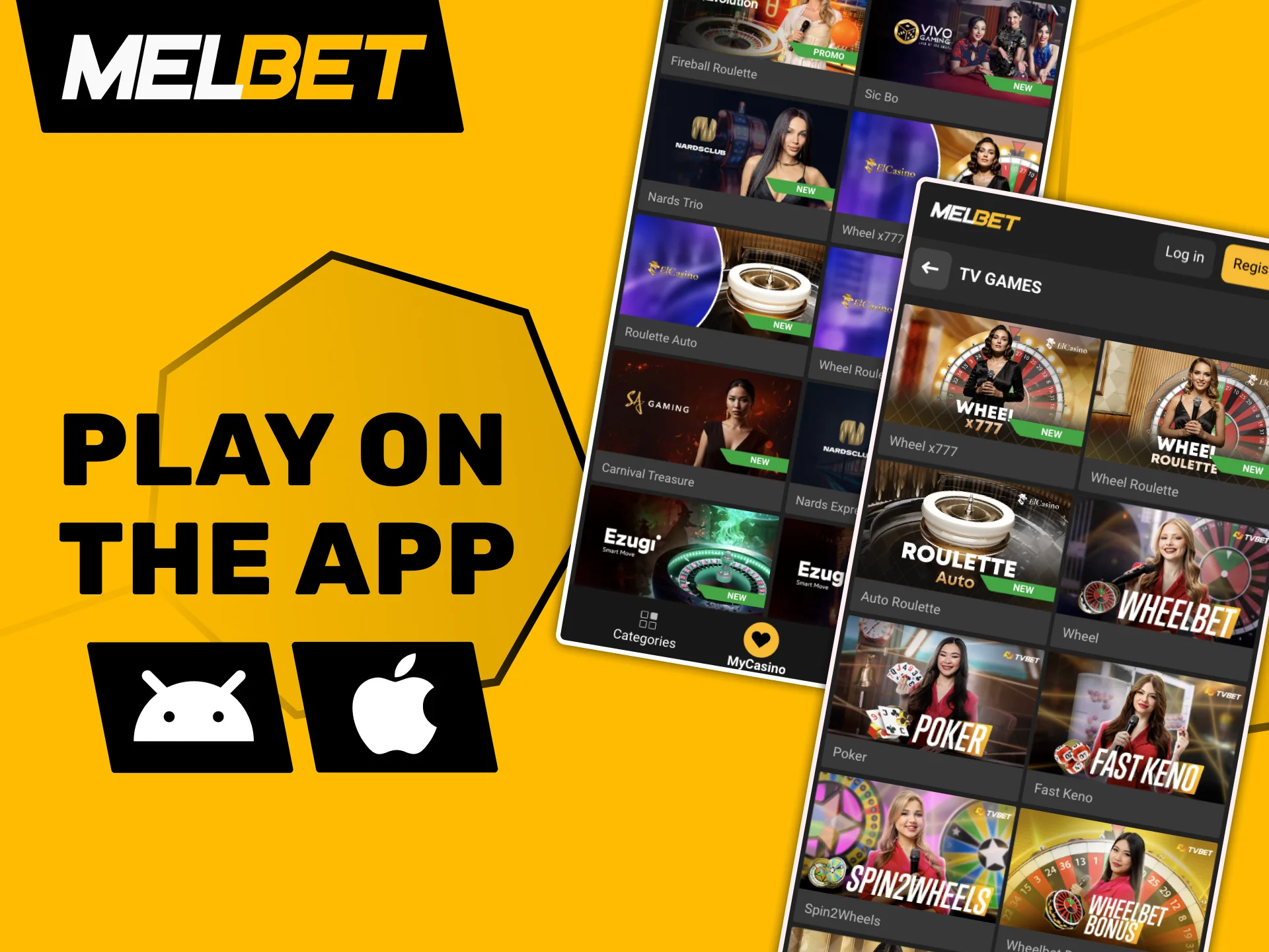 The most interesting and popular TV Games are also available in the Melbet casino mobile app.